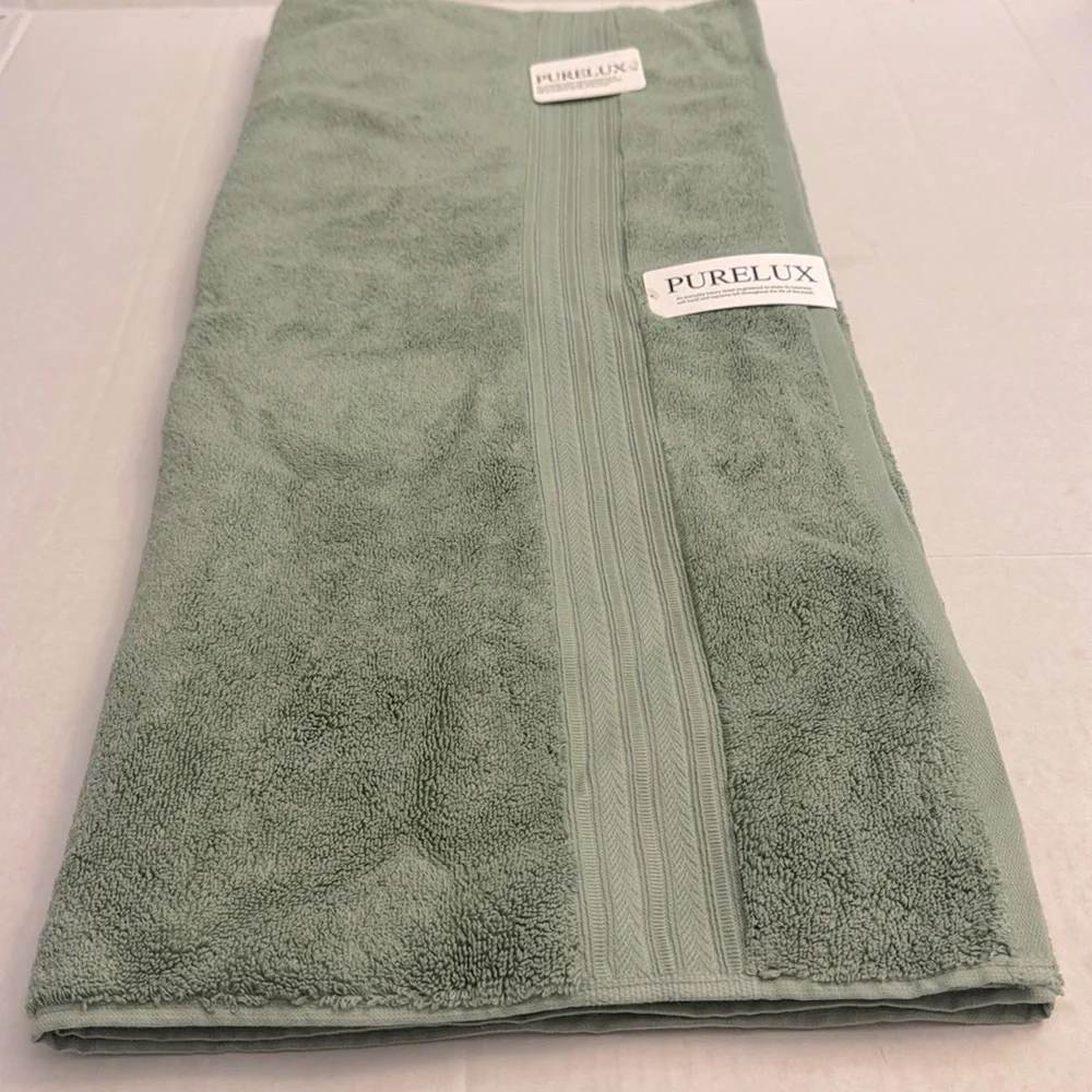 💥8pc PURELUX Luxury Bath Towel Set - Loft By Loftex - Rayon From Bamboo - Olive